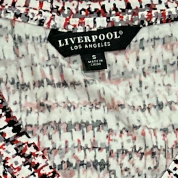 Liverpool Los Angeles V-Neck Knit Tank - Size S - White /red - Picture 3 of 5